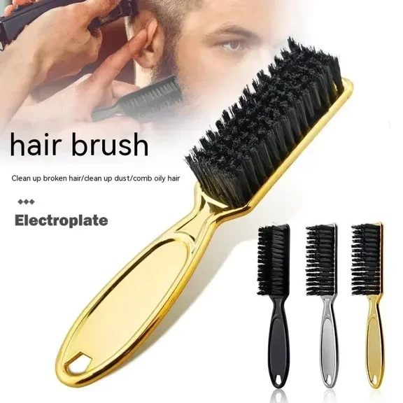 black  Plastic Handle Hairdressing Soft Hair Cleaning Brush Barber Neck Duster Broken Hair Remove Comb Hair Styling Tools Comb Barber