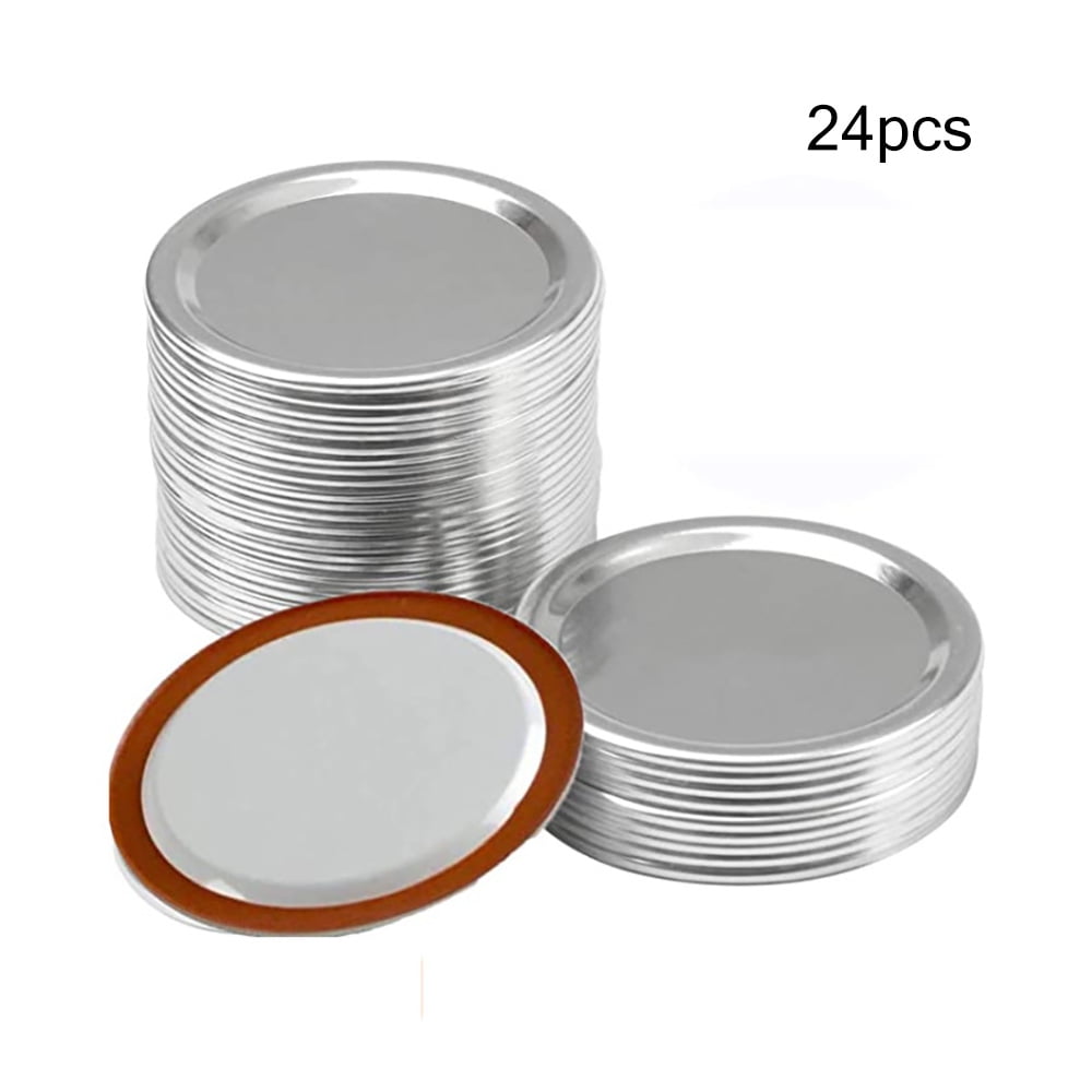 Mason Jar Tinplate Lid Jar Lid Split Lid Piece Regular Mouth Can Lid, 24 Pieces