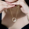 thumbnail image 4 of Rosec Jewels Certified Moissanite Eternity Necklace, Nature Inspired Necklace (D-VS1 Quality), 10K Yellow Gold, 4 of 8