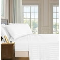 thumbnail image 2 of Elegant Comfort Bed Sheets Dobby Stripe 1500 Thread Count Percale Egyptian Quality Wrinkle and Fade Resistant (6-Piece) Bedding Set, King, White, 2 of 3