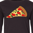 thumbnail image 4 of Inktastic Pizza Slice Long Sleeve Youth T-Shirt, 4 of 5