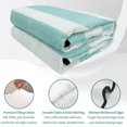 thumbnail image 4 of Queen Quilt Set 90''x96'', Aqua Striped Lightweight Summer Bedspread Coverlet Set with 2 Pillow Shams, Rustic Farmhouse Stripes Breathable All Season Quilt Bedding for Bedroom/Guest Room, 4 of 9