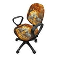 thumbnail image 2 of ZUXONGSY Horse Maple Leaf Desk Chair Cover 2 Pcs Split Design for Rotating Desk Chair Rotating Chair Protective Slipcover Gaming Chair Cover for Home Office Thanksgiving Decoration, 2 of 7