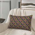 thumbnail image 5 of Naloa Mexican Folk Art Floral Pillowcase, Throw Pillowcase, Wrinkle-Free, Stain-Resistant with Hidden Zipper for Bedroom Sofa-16"x24", 5 of 6