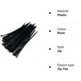 thumbnail image 3 of Black Plastic Cable Ties, Zip Ties wrap Extra Long 4.8mmx350m, 50 Pieces, 3 of 3