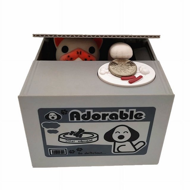 Alcancía eléctrica kawaii con forma de gato que roba dinero, regalo creativo, muñeco de gato de dibujos animados en inglés