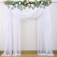 thumbnail image 4 of Cortina de arco de boda de tela de gasa romántica para una elegante decoración de eventos., 4 of 8