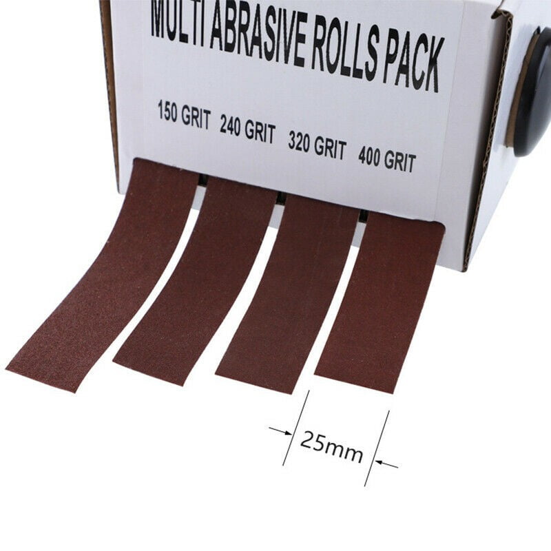 Emery Cloth Roll Tape Sanding Paper 150/240/320/400 Grit 25mm X 6M Abrasive 