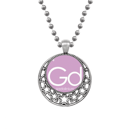 Chestry Elements Period Table Lanthanide Gadolinium Gd Necklaces Pendant Retro Moon Stars Jewelry
