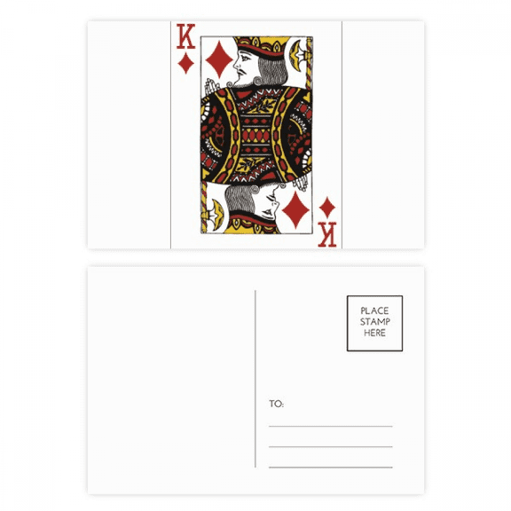 k playing cards pattern postcard set birthday mailing thanks greeting card