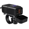 thumbnail image 4 of Motorcycle USB C , Dual Fast Charging, SAE Interface Quick Installation, 30W PD 18W QC 3.0 Ports, with Voltmeter ON Off Switch for Phone Tablet, 4 of 7