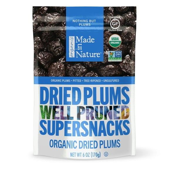 Made in Nature Dried Plums, 6 oz