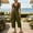 Green, variant on IUYRTFE Women Cotton Linen V Neck Button Down Jumpsuit Sleeveless Wide Leg Romper with Pockets