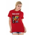 thumbnail image 5 of Santa Smurfette Too Cute Christmas Women's Graphic T Shirt Tees Brisco Brands M, 5 of 6