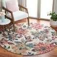 thumbnail image 2 of SAFAVIEH Blossom Fisher Floral Area Rug, Ivory/Plum, 6' x 6' Round, 2 of 8
