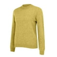 thumbnail image 5 of Knit Sweaters for Women Crewneck Loose Long Sleeve Winter Warm Wool Knit Pullover Tops Cozy Tunic Sweater Yellow M, 5 of 7