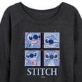 thumbnail image 3 of Disney - Lilo & Stitch - All The Expressions of Stitch - Women's Lightweight French Terry Long Sleeve Shirt, 3 of 5