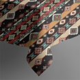 thumbnail image 3 of Geometric Stripe Black Pattern Square Tablecloth, Waterproof Wipeable Spillproof Washable Table Cover for Home Kitchen Party and Daily Decor 52"x52", 3 of 4