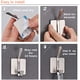 thumbnail image 3 of Gancho de pared para baño,Gancho para toallas,Gancho adhesivo,Gancho de puerta doble,Ganchos adhesivos,Gancho de pared,Baño de acero inoxidable,Acero inoxidable para baño,Gancho para toallas Blanco 5, 3 of 5
