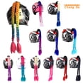 thumbnail image 2 of Recién llegado, casco trenzado para motocicleta, casco para mujer, trenzas de 24 pulgadas con ventosa giratoria, coletas dobles, trenzas para casco, 2 of 5