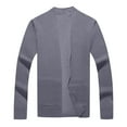 thumbnail image 2 of Akiihool Men's Cardigan Sweaters Mens Casual Comfortable Fit Cardigan Sweaters Jacket with Pockets (Grey,4XL), 2 of 5