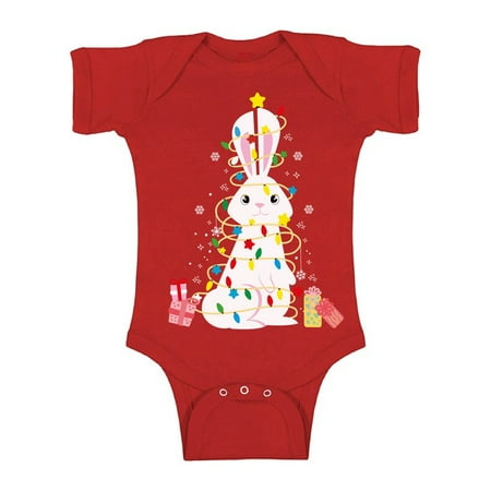 

Awkward Styles Ugly Xmas Baby Outfit Bodysuit Rabbit Christmas Tree Romper