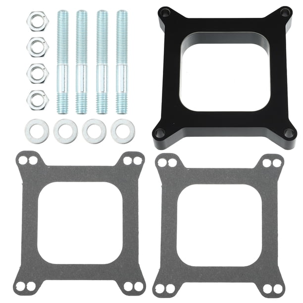 Espaciadores de carburador fenólico abierto de 1.0 in de alto para Chevy para Ford 350 SBC BBC BB 4BBL con kit de tornillos de junta