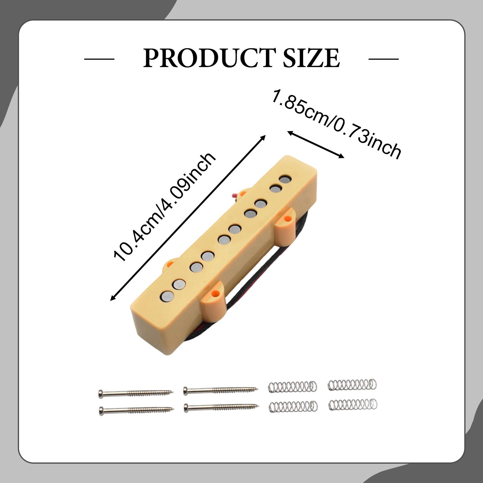 Electric Bass Pickup Single Coil Sound Quality Wide Coverage Powerful Tone Applicable to Various Musical Genres