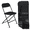 Black, variant on Alvantor 10 Pack Plastic Folding Chairs with Steel Frame, 350 lb Capacity, White