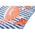 thumbnail image 3 of Kid Boys Chic Crab Printed One-Piece Rash Guard with Sun Hat 2pcs Swimsuit Pool Swimwear Beach Bathing Suit (Crab/Stripes, 4T), 3 of 4