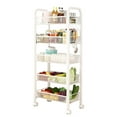 thumbnail image 2 of 5 Tier Slim Storage Cart, Narrow Kitchen Rolling Cart on Wheels, Metal Utility Cart, Narrow Bathroom Storage Cabinet Mobile Shelf Unit Organizer, 2 of 6