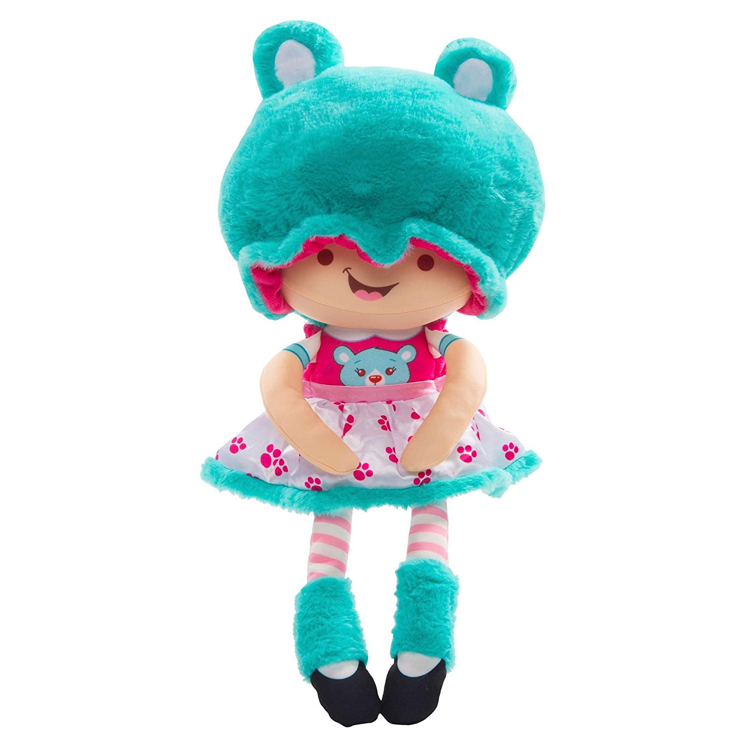 9 Inch Flip Zee Girls Zoey Snuggly Bear 2-in-1 Plush Baby Doll 
