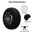 thumbnail image 2 of Rateoe Copper-Gold Gloss Outline Cherry Pattern Tire Cover Wheel Protectors Weatherproof Wheel Covers Universal Fit for Trailer Rv SUV Truck Camper Travel Trailers Accessories-14 inch, 2 of 6