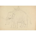 thumbnail image 3 of James Sowerby 18x14 Black Modern Framed Museum Art Print Titled - Elephant with Rider, 3 of 5