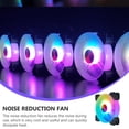 thumbnail image 3 of ROMANSENTIAL Back to School 2Pcs Computer Fans Black ABS Noise Reduction Gaming Setup, 3 of 7