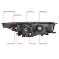 thumbnail image 3 of NUVISION for 14-16 Toyota Highlander Left Driver Side Projector Headlight Chrome/Amber, 3 of 8