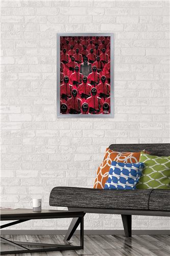 Netflix Squid Game - Key Art Wall Poster, 14.725" x 22.375", Framed