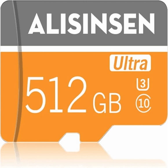 Tarjeta Micro SD 512 GB de Alta Capacidad, Clase 10, para Grabación en Cámara, Dron, Navegador y PC