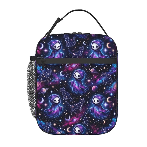 Gothic Skull Insulated Lunch Bag Reusable Lunch Tote Bag Cooler Bag For Women Men Lunch Box Leakproof Lunch Bag For Work School Picnic Camping