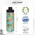thumbnail image 3 of Pofeuu Cute Pineapples Print 18oz Sports Insulated Kettle Stainless Steel Vacuum Water Bottle Leakproof Sport Flask, 3 of 7