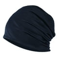 thumbnail image 2 of Moxufan Spring Fall Skull Beanie Baggy Unisex Solid Color Elastic Thin Protective Street Dance Brimless Running Beanie Hat Headwear,Navy Blue, 2 of 8