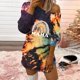 thumbnail image 2 of Moda mujer Casual sin tirantes manga larga Tie-dye impreso sudadera Tops Bluse Pompotops gfhjh9071, 2 of 4
