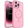 thumbnail image 1 of Magnetic Case for iPhone 16 Pro Max with Full Camera Protection [Compatible with Magsafe] [Translucent Matte] Protective Phone Case, Hot Pink,Pink, 1 of 5