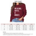 thumbnail image 1 of Sudadera de cuello redondo para mujer, manga larga, corte holgado, estampado de letras, color rojo vino, talla S, primavera/otoño, 1 of 5