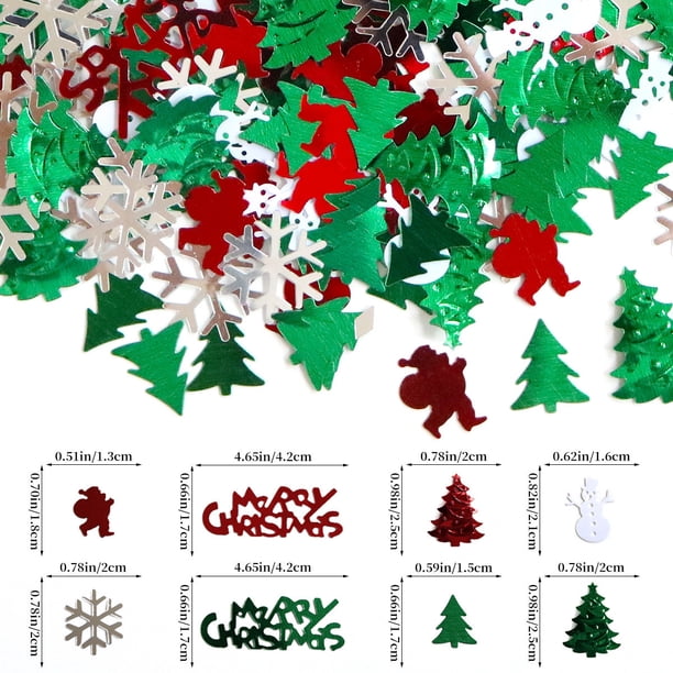 Christmas Decoration 2025 Snowflake Christmas Tree Paper Scrap Christmas Desktop Splashing Glitter