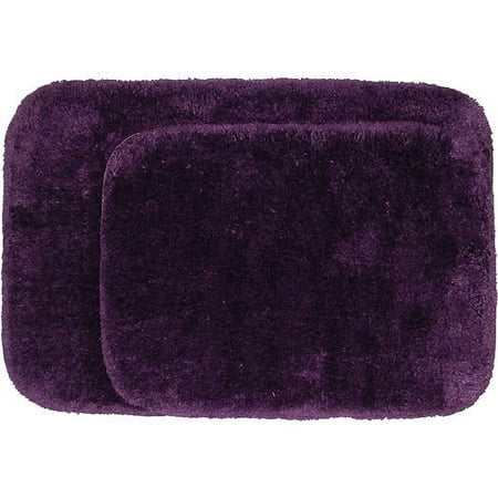 Mainstays 2 Piece Bath Rug Set Purple Spice 17x24 and 20x30