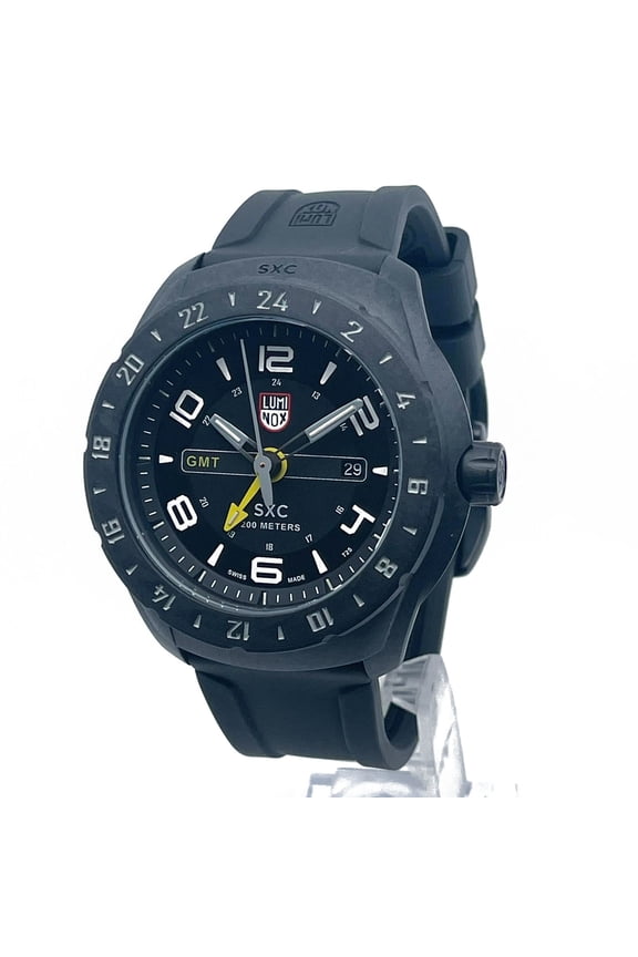 Space SXC PC Carbon GMT 46mm Black Dial Mens Quartz Watch A5021