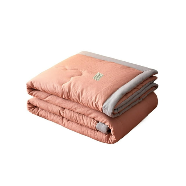Soft Blanket, Furenl Solid Color Quilt Lightweight Comforter Summer Quilt Soft Bedspread for King Size Full Size Bed Washable Quilt Quilted Blanket for All Seasons, 1*Quilt
