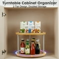 thumbnail image 2 of ZOVANO 2 Tier Lazy Susan Turntable Organizer,Revolving Spice Rack with Stainless Steel Rods,10 Inch Rotating Organizer for Kitchen Cabinets, Countertops & Pantry, 2 of 10
