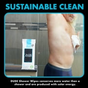 DUDE Wipes On-The-Go Shower Wipes, XL Full Body Shower Replacement Wipes, Unscented, 8 Count